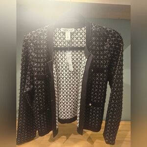 WHBM-LS Eyelash Jacket w. Snaps